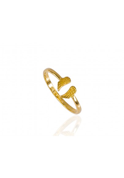 GOLD PLATED STERLING SILVER WINGS RING