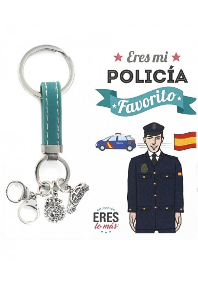 STERLING SILVER "YOU ARE MY FAVOURITE POLICE MAN" KEYCHAIN