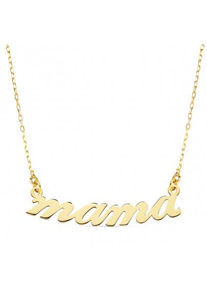 18K YELLOW GOLD MAMA NECKLACE