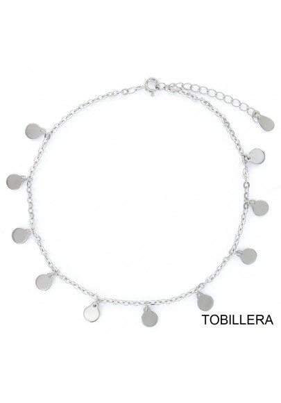 STERLING SILVER DISCS ANKLE BRACELET