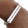 PULSERA TE QUEREMOS PAPÁ PLATA DE LEY