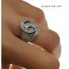 Anillo Doble Semicírculos en Plata de Ley - Joyas AG23