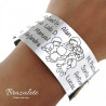 Regalos para profesoras I Pulsera de plata de ley 30 MM I Joyas AG23
