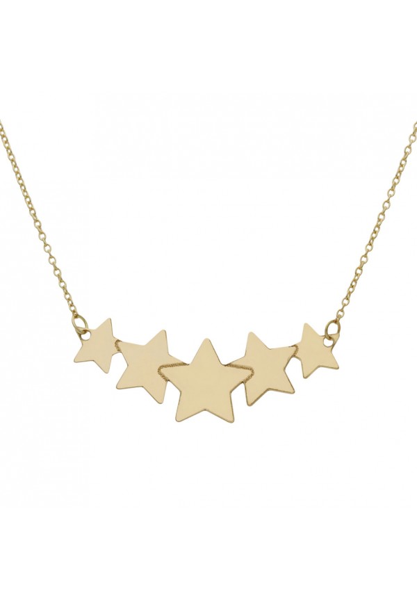 9ct GOLD STAR NECKLACE