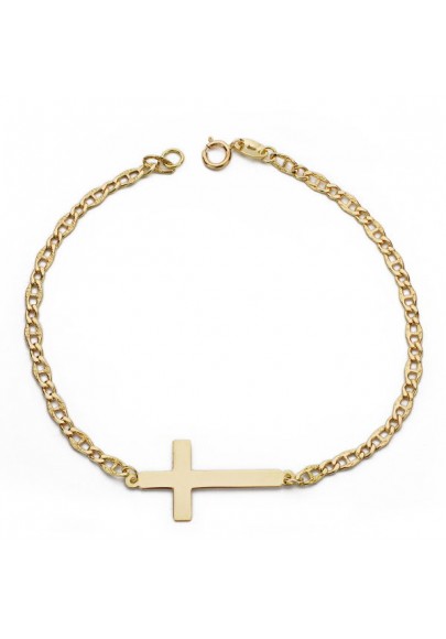 18K GOLD CROSS BRACELET