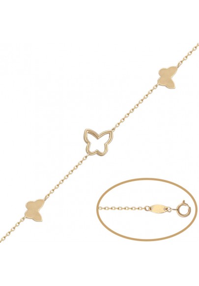 PULSERA MARIPOSAS ORO 18 KL