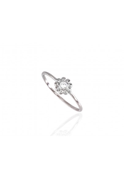 STERLING SILVER FLOWER RING