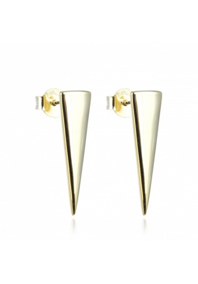 GOLD PLATED STERLING SILVER TRIANGLE EARRINGS