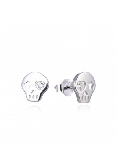 PENDIENTES CALAVERA PLATA DE LEY