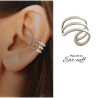 PENDIENTE EAR CUFF EFECTO ARO PLATA DE LEY