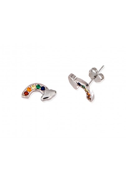 STERLING SILVER RAINBOW EARRINGS