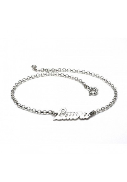 STERLING SILVER NAME ANKLE BRACELET