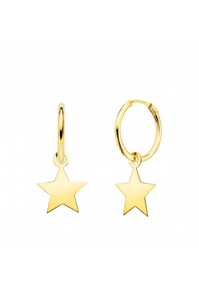 PENDIENTES ARO ESTRELLAS ORO 18KL