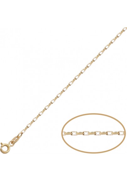 HOLLOW 18K GOLD BELCHER CHAIN-1 MM