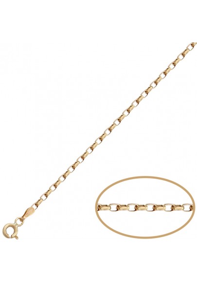 HOLLOW 18K GOLD BELCHER CHAIN-2 MM