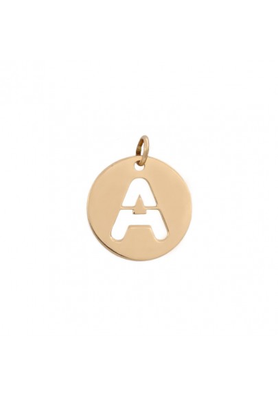 18K YELLOW GOLD LETTER INITIAL PENDANT-10MM