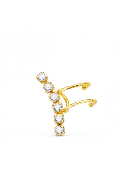 PENDIENTE EAR CUFF ORO 18 KL CON CIRCONITAS