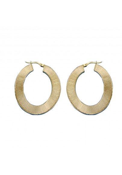 PENDIENTES ORO 18KL ARO OVALADO 40X33 MM