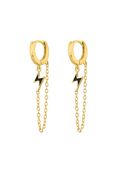 GOLD PLATED STERLING SILVER LIGHTNING EARRINGS