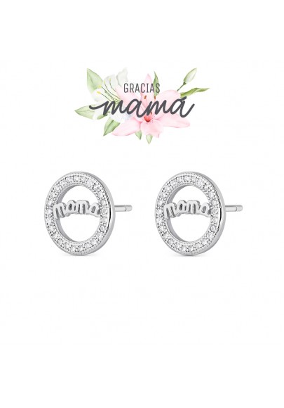 PENDIENTES PLATA MAMÁ CIRCONITAS