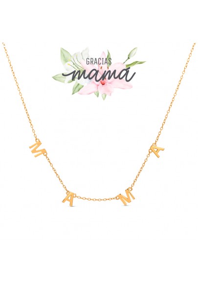 COLLAR PARA MAMÁ BAÑO ORO