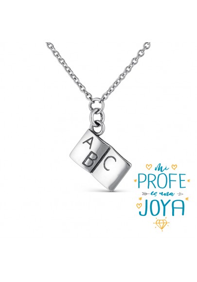 STERLING SILVER BOOK NECKLACE