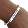 PULSERA PLATA SÚPER PROFE