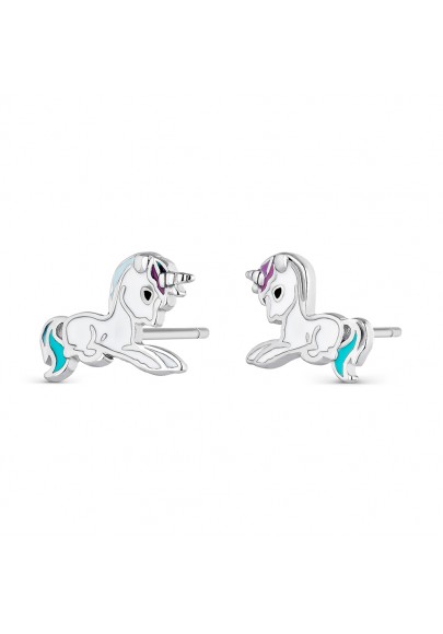 STERLING SILVER UNICORN EARRINGS