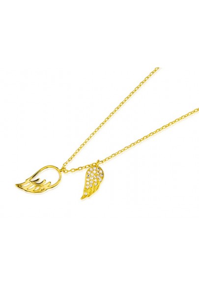 GOLD PLATED STERLING SILVER WINGS NECKLACE