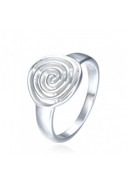 STERLING SILVER SPIRAL FORM RING