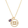 COLLAR ACERO CHAPADO CHAKRA EL TERCER OJO-AJNA-