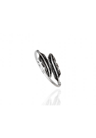 STERLING SILVER FEATHER RING