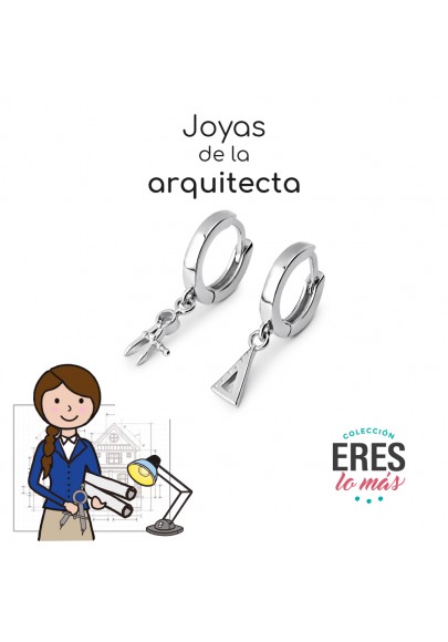 PENDIENTES PLATA ARITO "ERES LO MÁS" ARQUITECTA 9108572