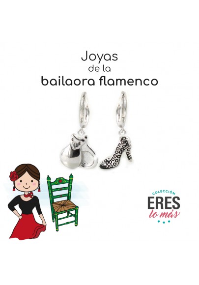 PENDIENTES PLATA ARITO "ERES LO MÁS" FLAMENCA 9108577