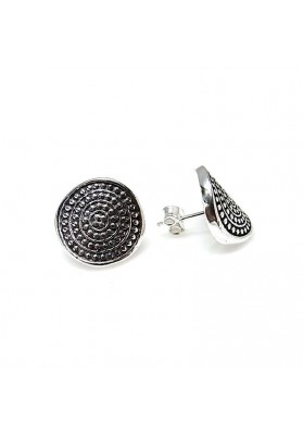 STERLING SILVER ROUND EARRINGS