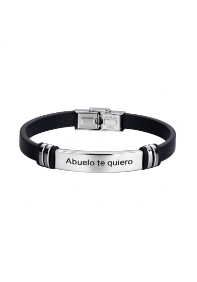 PULSERA PROMOJOYA HOMBRE ACERO ABUELO TE QUIERO