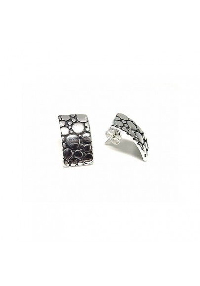 STERLING SILVER RECTANGULAR EARRINGS