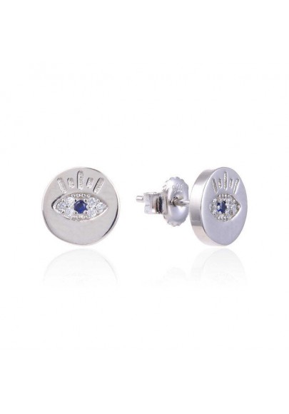 EYE STUD EARRINGS IN STERLING SILVER