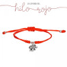PULSERA DE HILO ROJO ANUDADO CON ELEFANTE COLGANDO