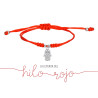 PULSERA DE HILO ROJO ANUDADO CON MANO DE FÁTIMA COLGANDO