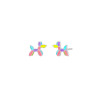 PENDIENTES PERRITO PLATA CON ESMALTE MULTICOLOR D03001/AW
