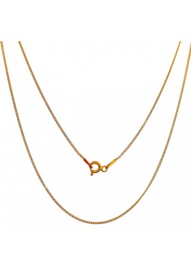 18K GOLD PLATED STERLING SILVER BEARDED CHAIN. 40 CM