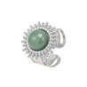 ANILLO SOL ACERO COLOR CUARZO VERDE