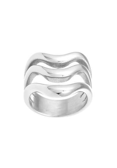 ANILLO ACERO TRIPLE SIERRA