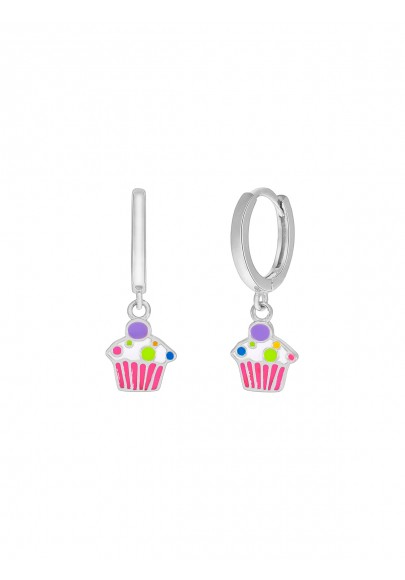 PENDIENTES ARO CUPCAKE PLATA MAREA D03001/BG