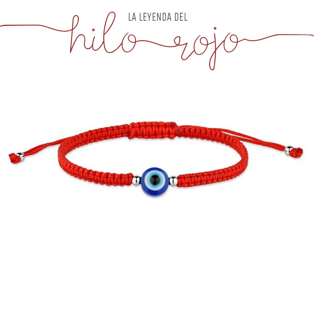 PULSERA DE HILO ROJO ANUDADO CON OJO TURCO