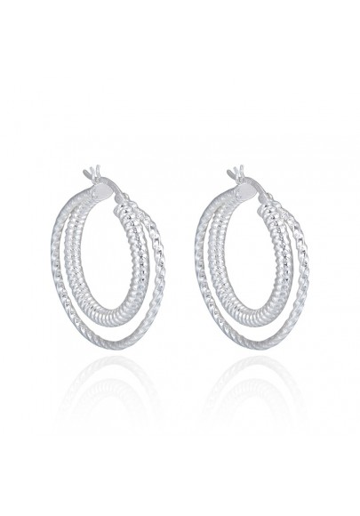 STERLING SILVER HOOP EARRINGS