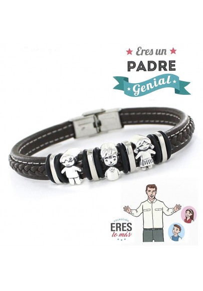 PULSERA "ERES UN PADRE GENIAL" CON PAREJA 9109490