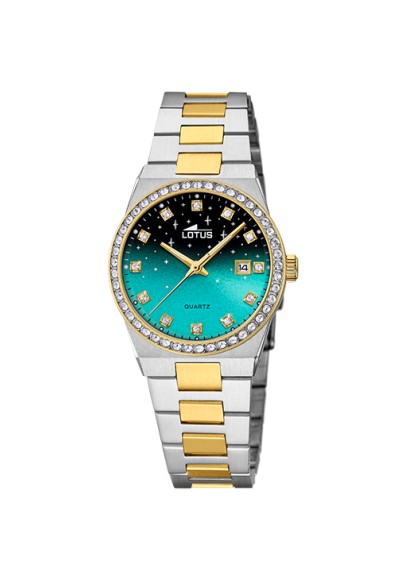 LOTUS WOMEN'S GREEN STAINLESS STEEL WATCH BRACELET 18886/2