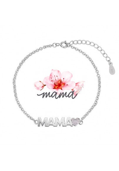 PULSERA MAMÁ PLATA DE LEY